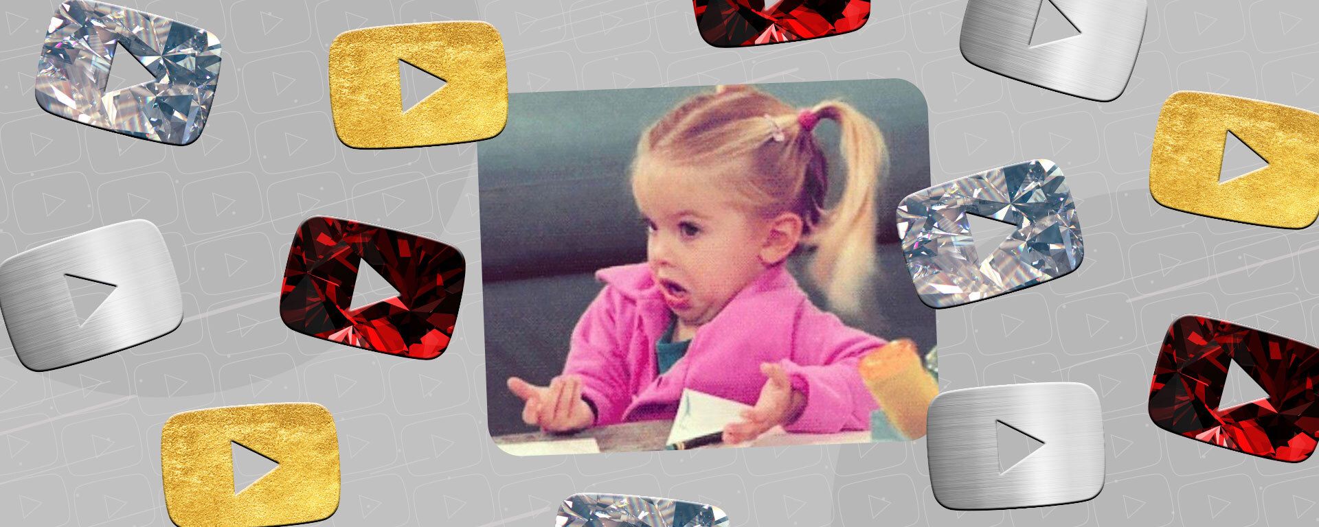 Image of YouTube Play Button icons to accompany explanation of what Creator Awards are.