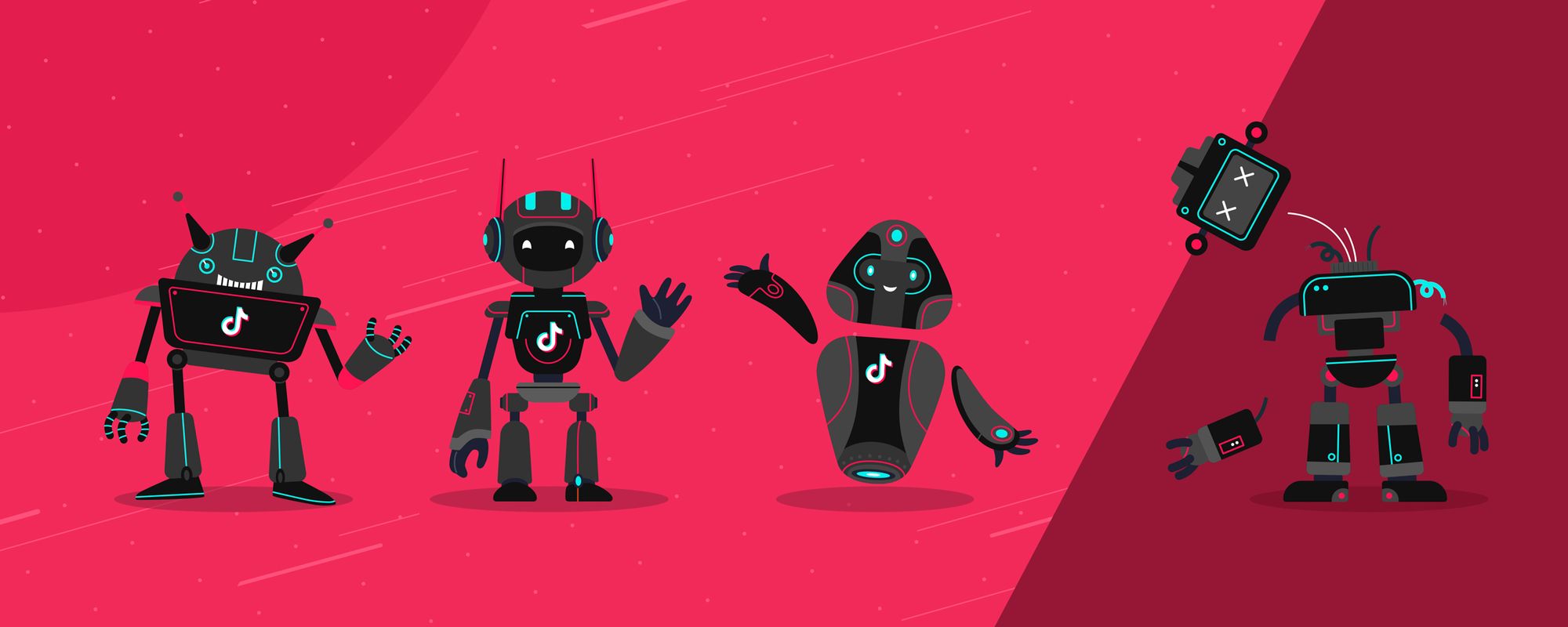 Illustration of TikTok view bots.