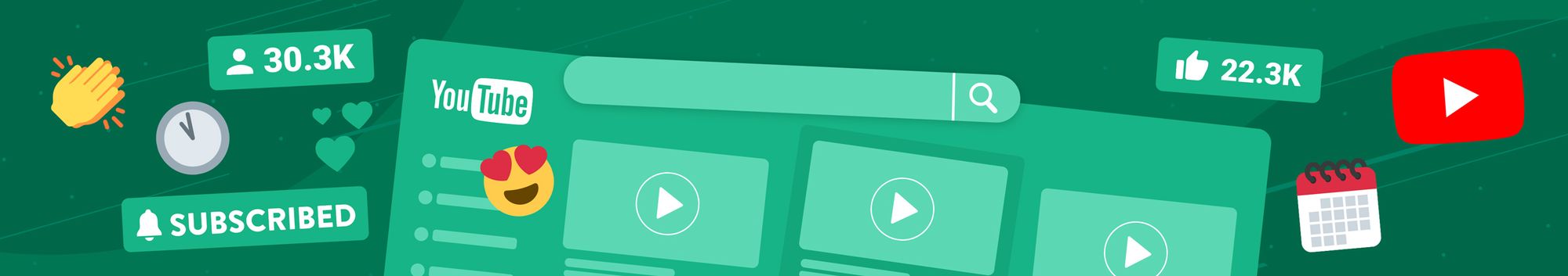 Illustration of different ways to get more views on YouTube for free.