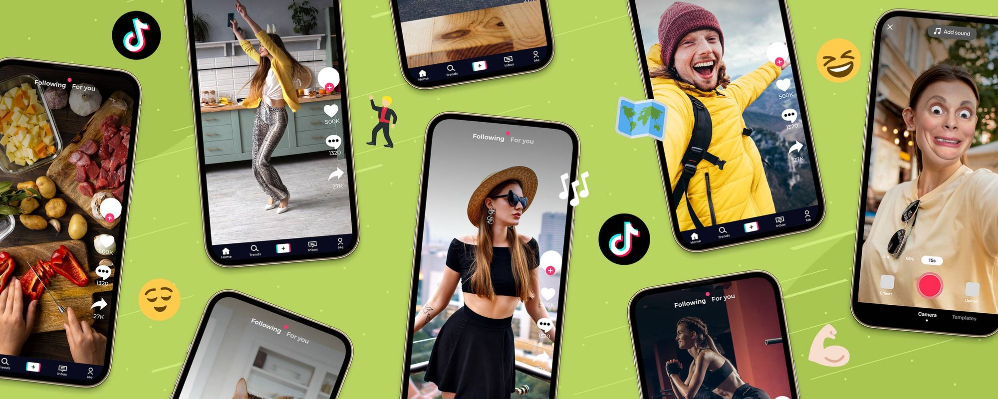 Examples of different TikTok profiles that attract more followers.