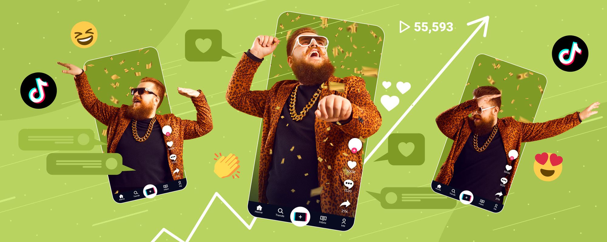 TikToker looking happy at growing their TikTok followers for free.