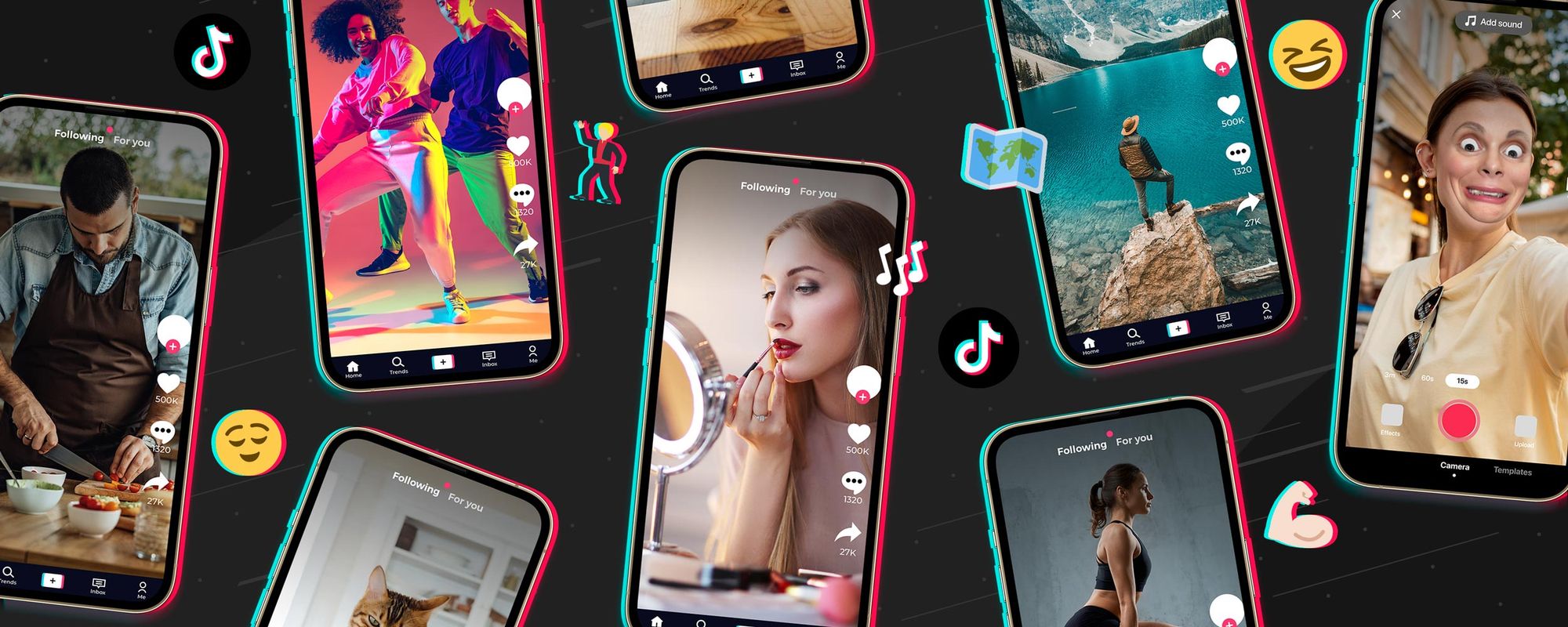 Examples of different videos that can make money through the TikTok Creator Fund