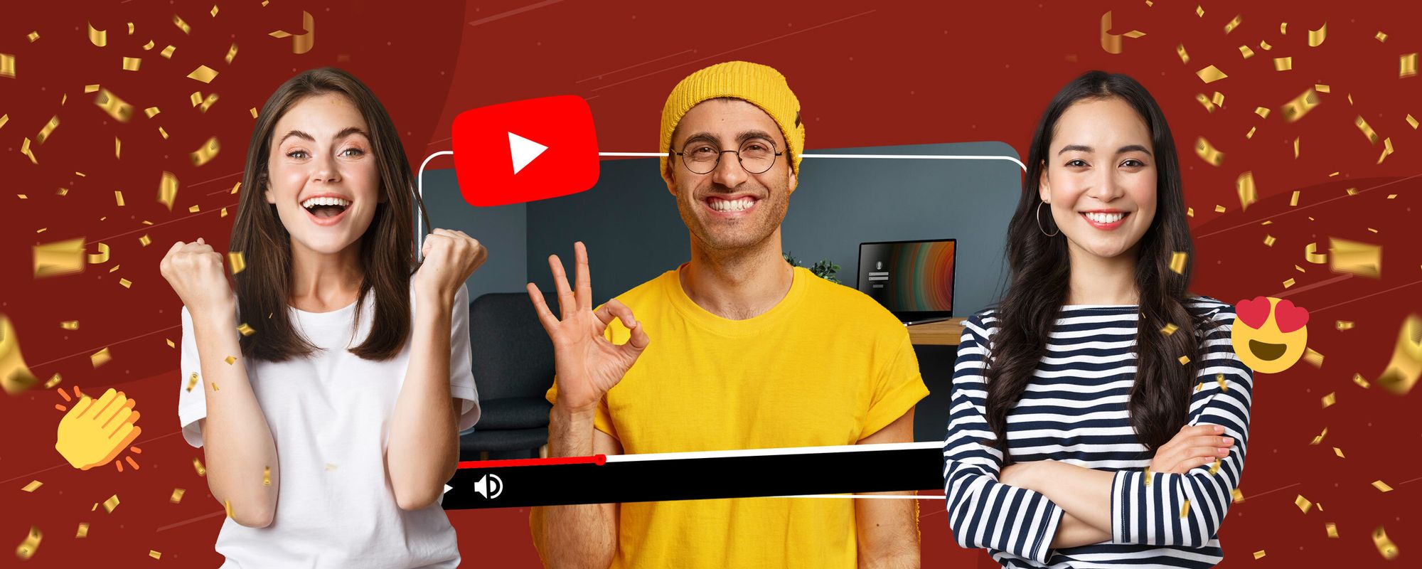 Examples of creators that are excited to have joined the YouTube Partner Program so they can make money from their videos.