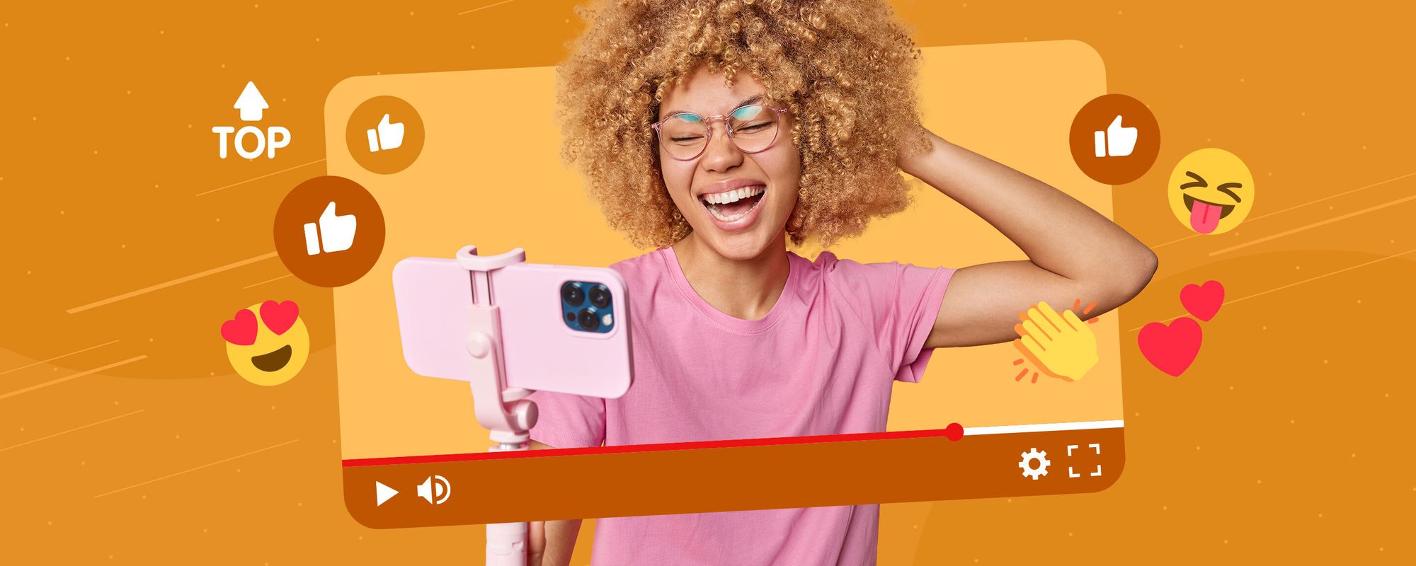 Image of a content creator looking happy because they've learnt how to get more YouTube impressions.