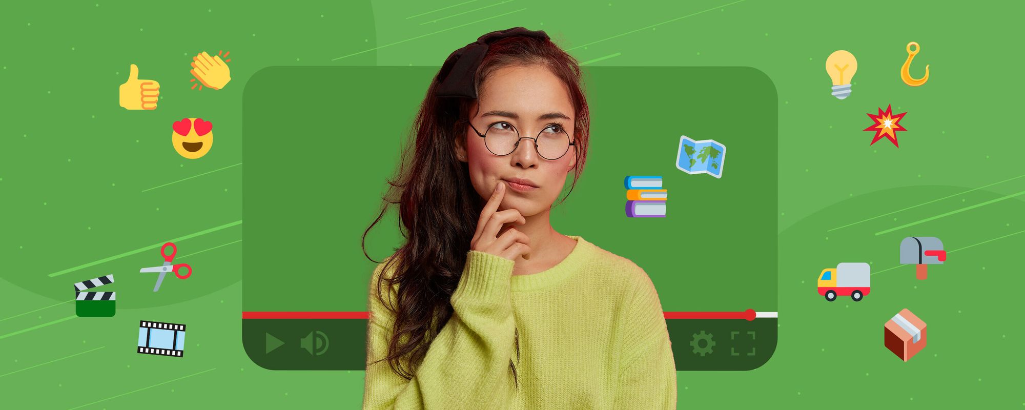 Image of a creator thinking about how she can increase the average view duration of her next video.