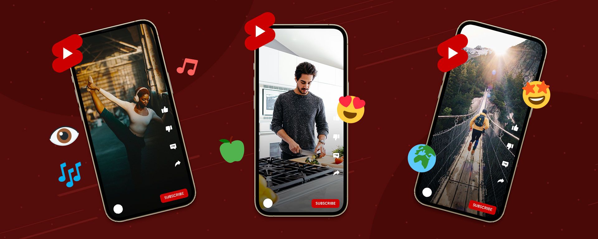 Examples of different types of YouTube Shorts creators to show that any type of creator can make money from YouTube Shorts.