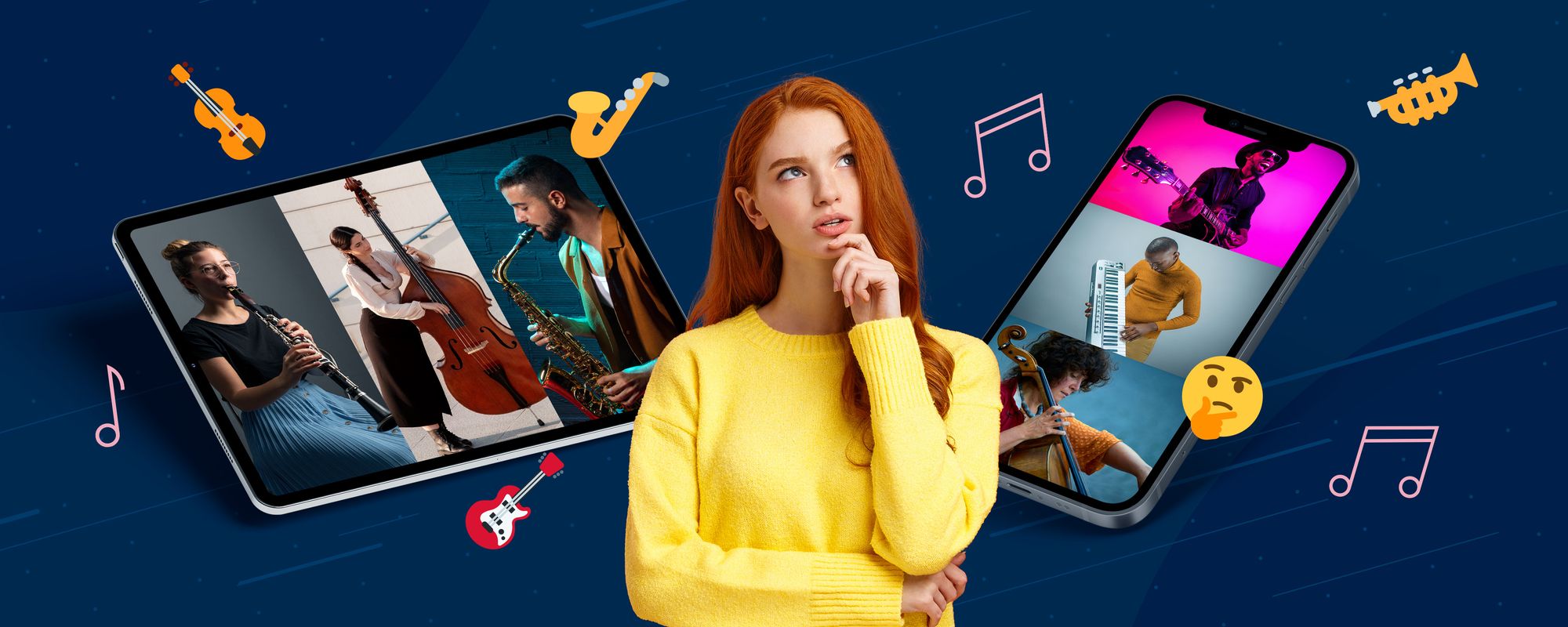 A content creator considering how to license music for her video content.