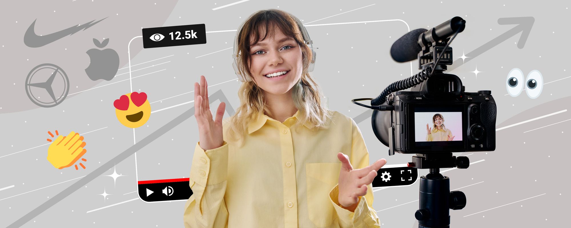 Image of a creator filming a video for a high CPM YouTube niche.